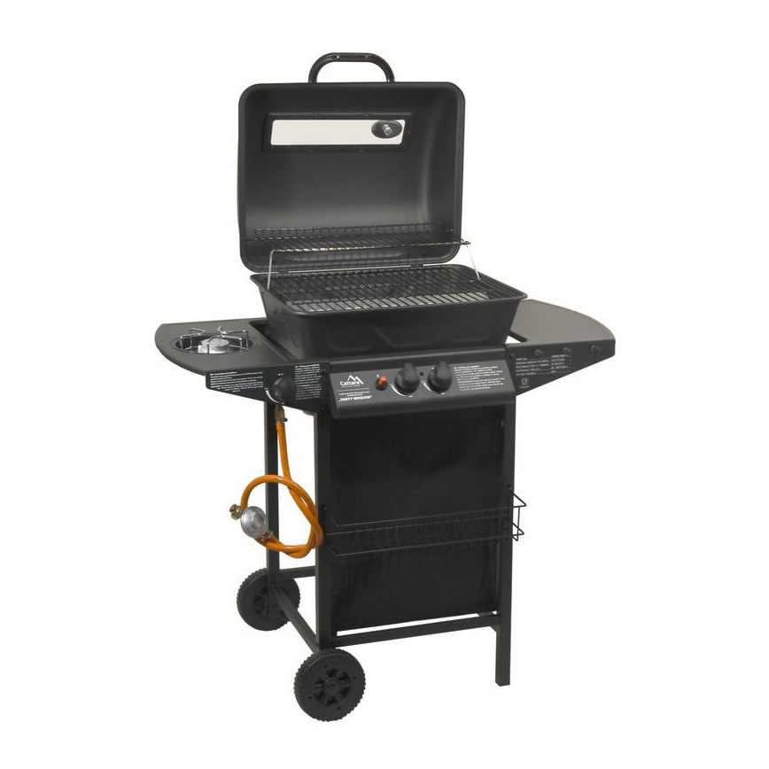 Must 3-põletiline gaasigrill