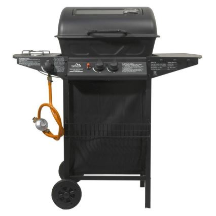 Must 3-põletiline gaasigrill
