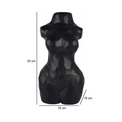 Must keraamiline vaas, 30 cm