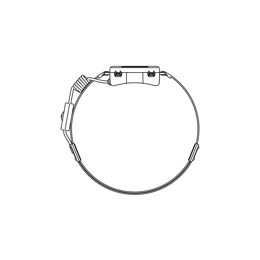 Must laetav LED-pealamp 2xLED/5V 180 lm 900 mAh