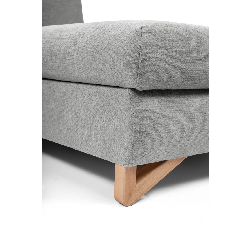 Lahtikäiv L-kujuline polsterdatud nurgadiivan AVESTA, hoiuruumiga, parempoolne, hall