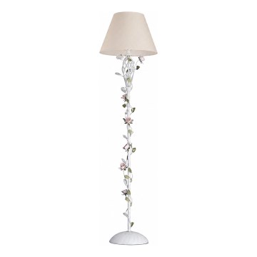 MW-LIGHT - Põrandalamp FLORA 1xE27/40W/230V valge/kreemjas