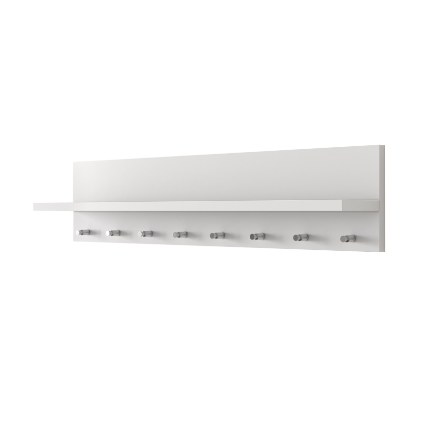 Nagi riiuliga18x80 cm valge