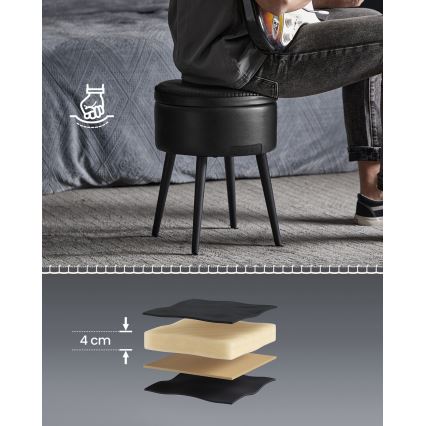 Nahast taburet CORE must