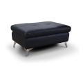 Nahast tugitool SALERNO II 66x100 cm must