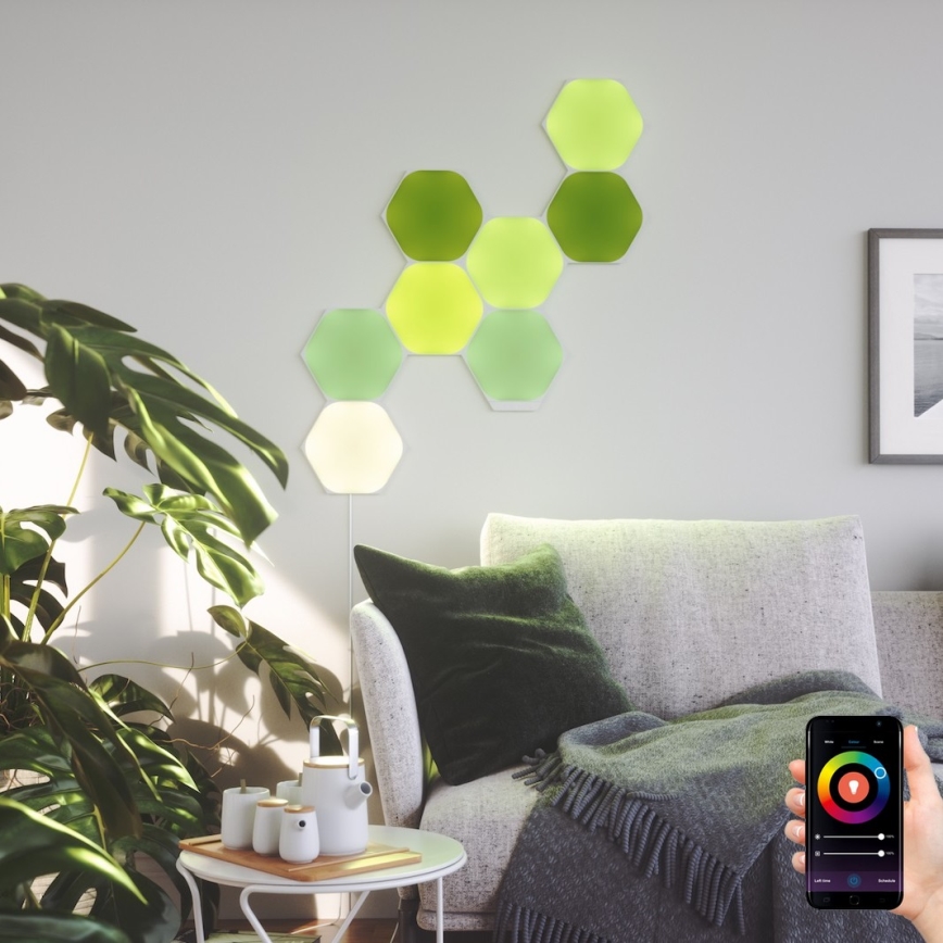 Nanoleaf - KOMPLEKT 9x LED RGB Hämardatav valguspaneel SHAPES HEXAGON LED/2W/230V 1200-6500K Wi-Fi