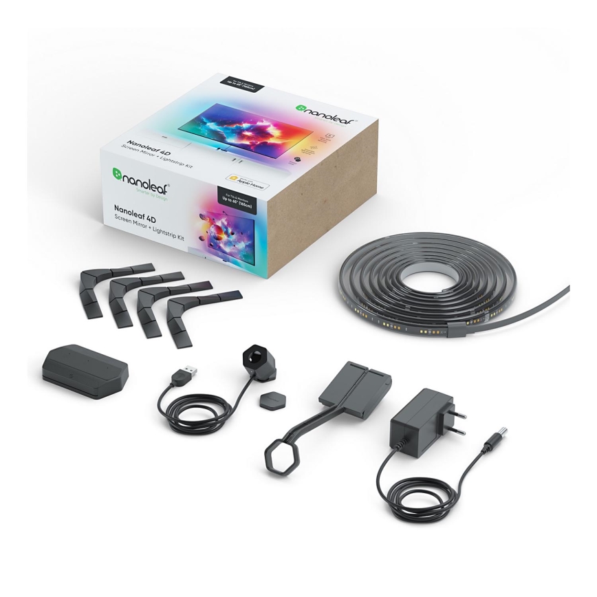 Nanoleaf - Komplekt 4D ekraani peegeldamiseks + valgusribade baaskomplekt 4m 65''