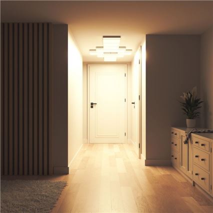 Nanoleaf - komplekt 3x hämardatavat RGBW LED-laelampi SKYLIGHT: 1x LED/18W/230V + 2x LED/16W/230V, 2700-6500K, Wi-Fi