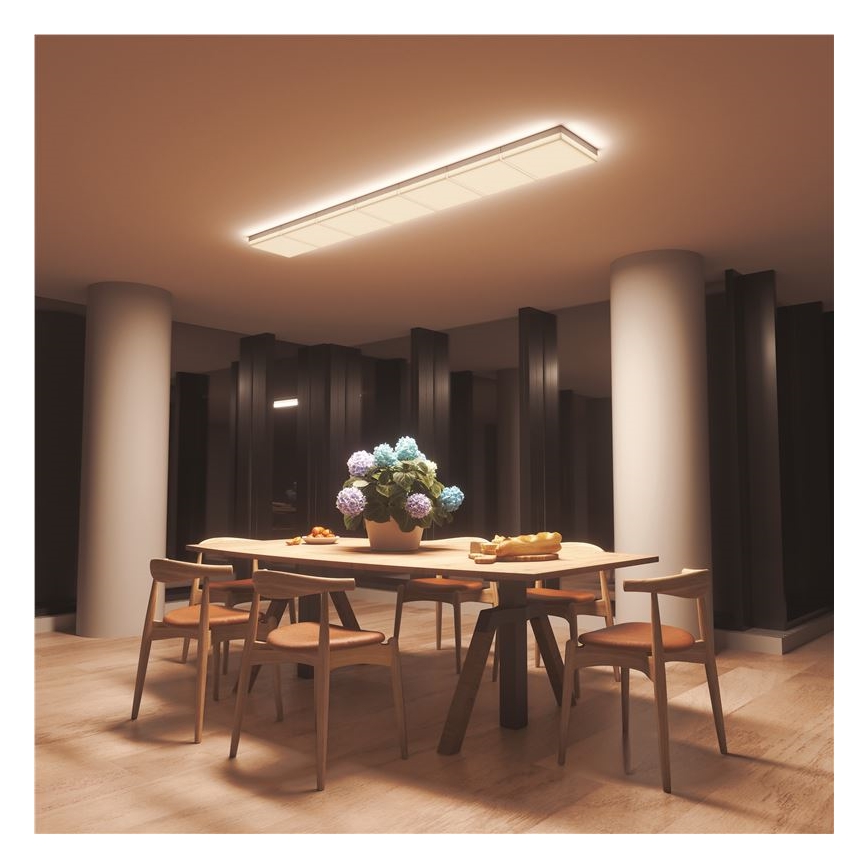 Nanoleaf - komplekt 3x hämardatavat RGBW LED-laelampi SKYLIGHT: 1x LED/18W/230V + 2x LED/16W/230V, 2700-6500K, Wi-Fi
