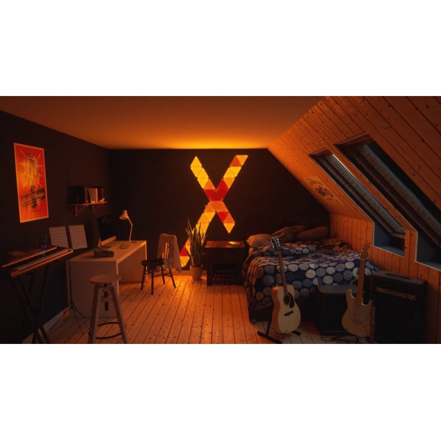 Nanoleaf NL28-2002TW-9PK - Komplekt 9 x LED RGB Hämardatav paneel RHYTHM LED/2W/230V Wi-Fi