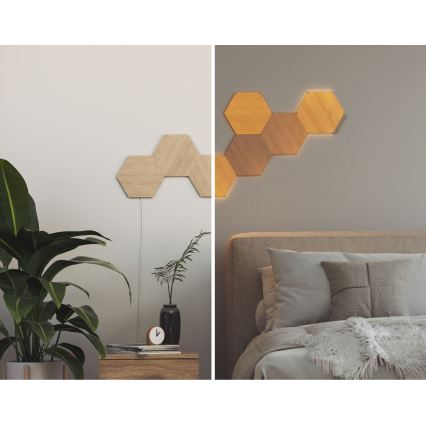 Nanoleaf - KOMPLEKT 3x LED Hämardatav valguspaneel HEXAGONS LED/2W/230V Wi-Fi