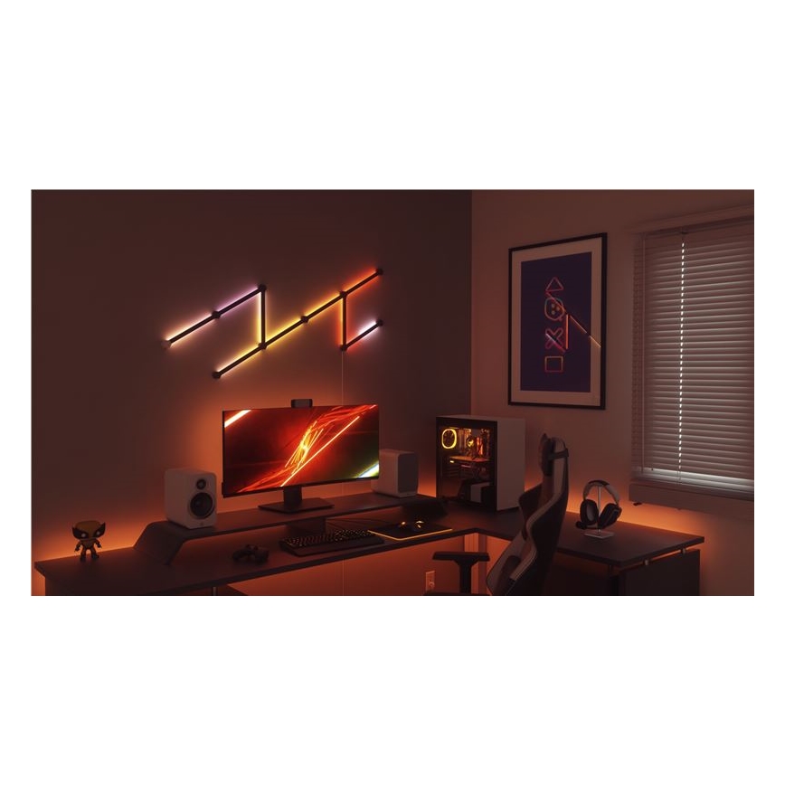 Nanoleaf - Rööpakatete komplekt LINES 9 tk must matt
