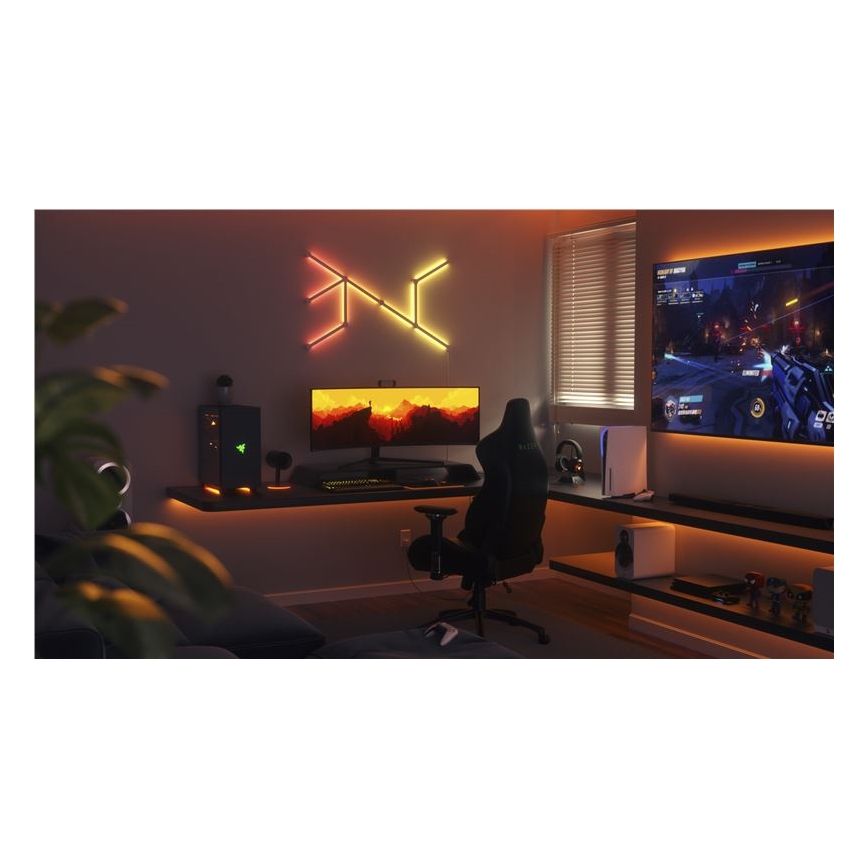 Nanoleaf - KOMPLEKT 9x LED RGBW Hämardatav siin LINES LED/2W/230V 1200-6000K Wi-Fi