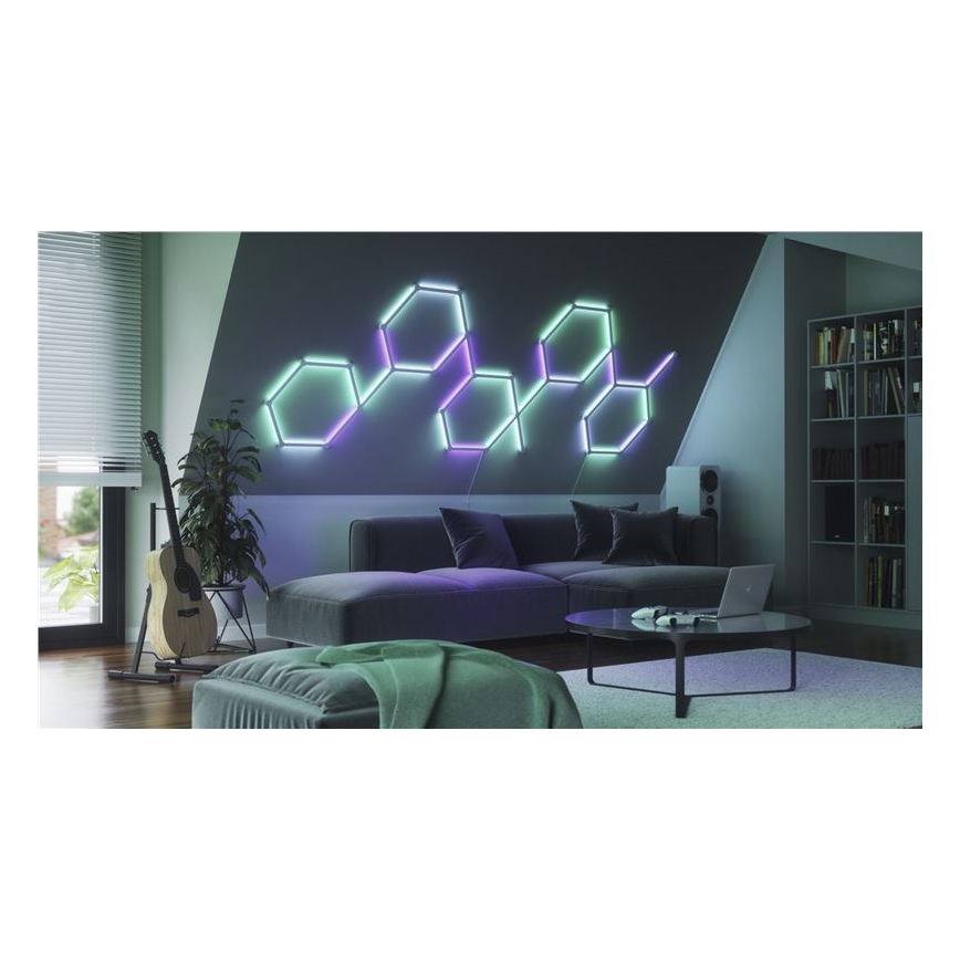 Nanoleaf - KOMPLEKT 9x LED RGBW Hämardatav siin LINES LED/2W/230V 1200-6000K Wi-Fi