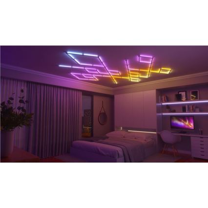Nanoleaf - KOMPLEKT 9x LED RGBW Hämardatav siin LINES LED/2W/230V 1200-6000K Wi-Fi