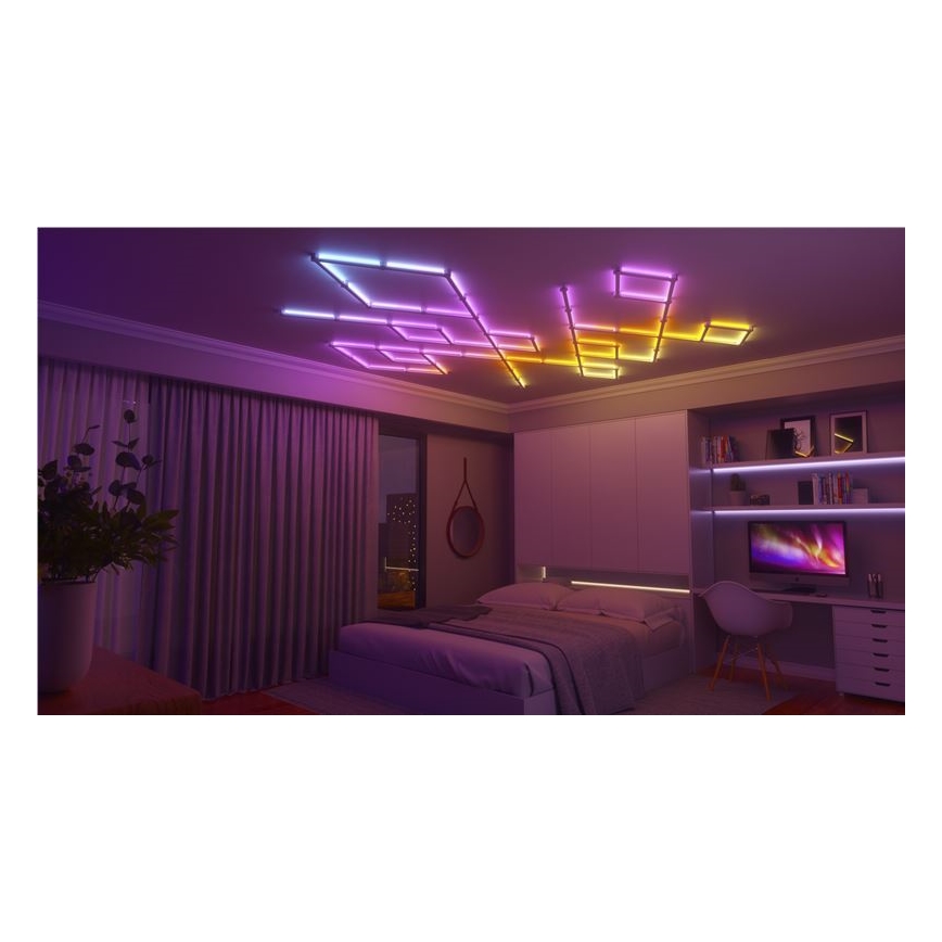 Nanoleaf - KOMPLEKT 9x LED RGBW Hämardatav siin LINES LED/2W/230V 1200-6000K Wi-Fi