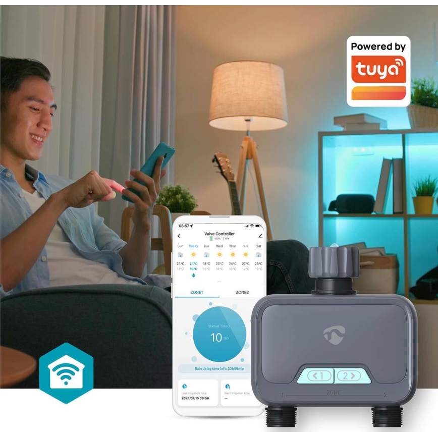 Veevooluregulaator 4xAA Wi-Fi Tuya IP54