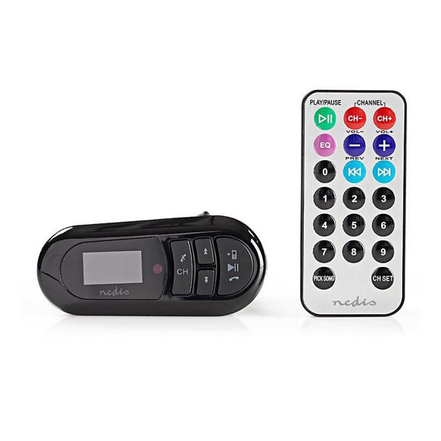 Nedis CATR100BK - FM transmitter + Bõuetooth/MP3/12V puldiga