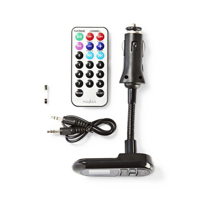 Nedis CATR100BK - FM transmitter + Bõuetooth/MP3/12V puldiga