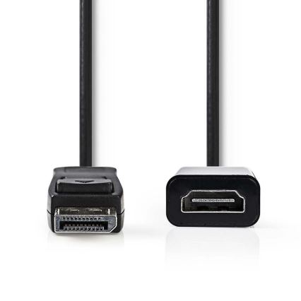 Nedis CCGP37150BK02 - HDMI Kaabel DisplayPort Plug - HDMI väljund 0.2 m