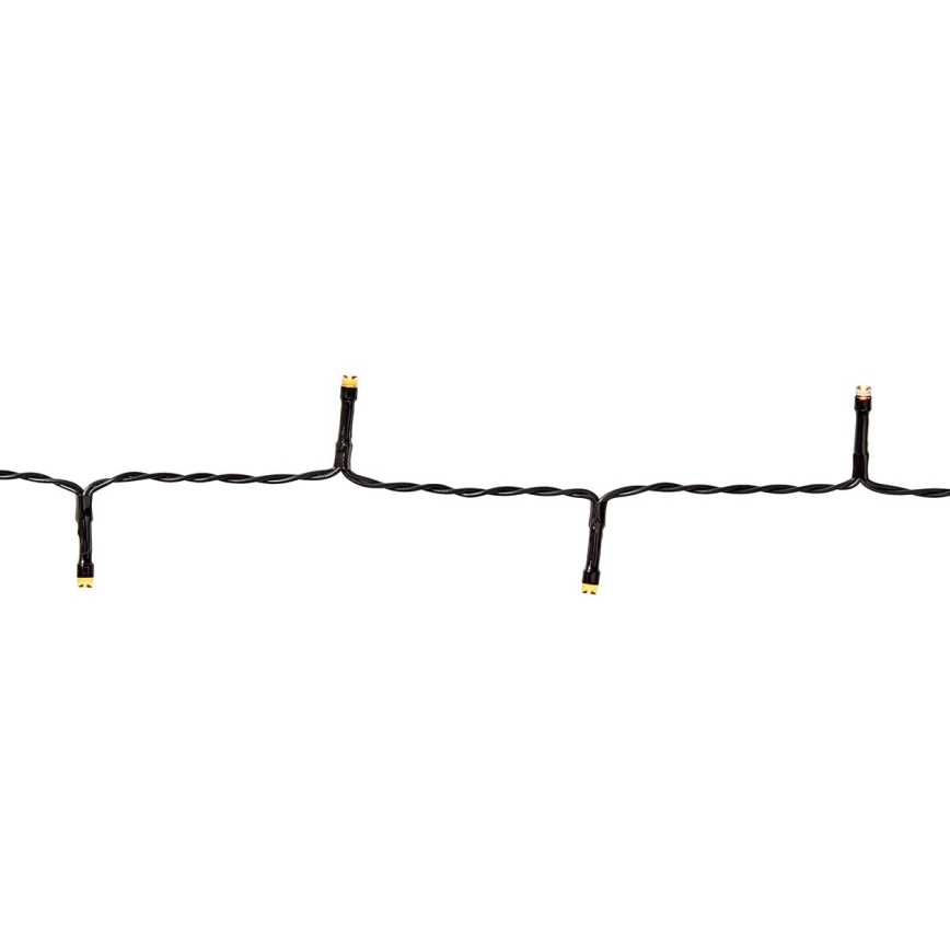 LED välisvalguskett 48xLED/7 režiimi/3xAA 4,1m IP44 soe valge