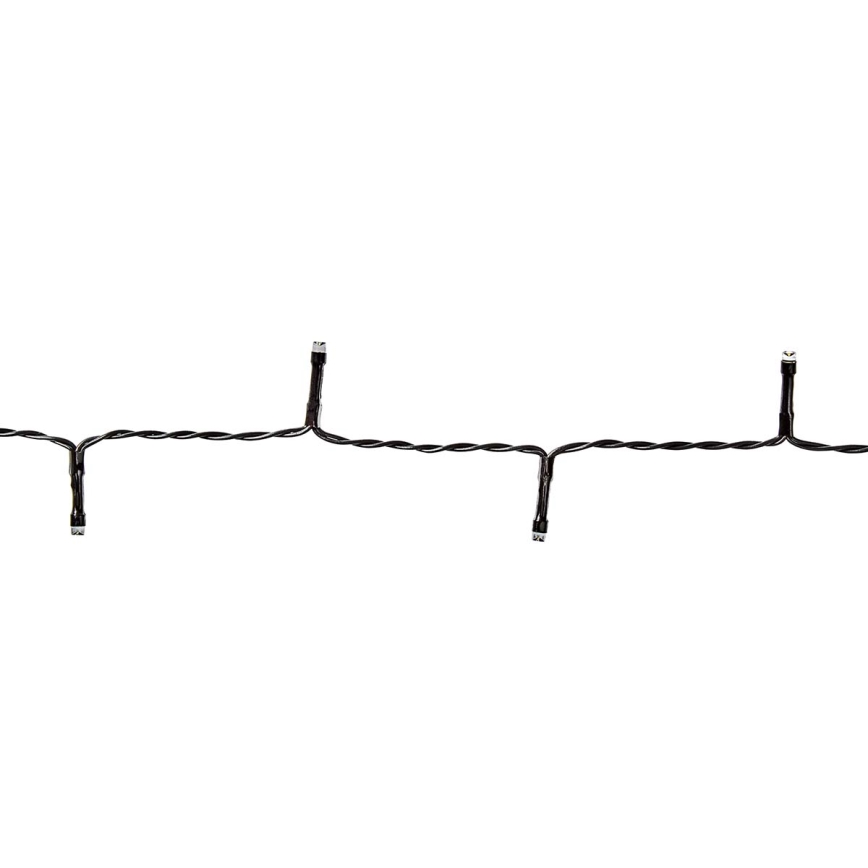 LED välisvalguskett 96xLED/7 funktsiooni/3xAA 7,7m IP44 soe valge