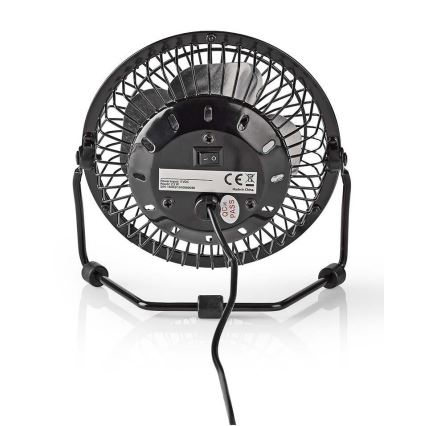 Lauaventilaator 3W/USB 10 cm must