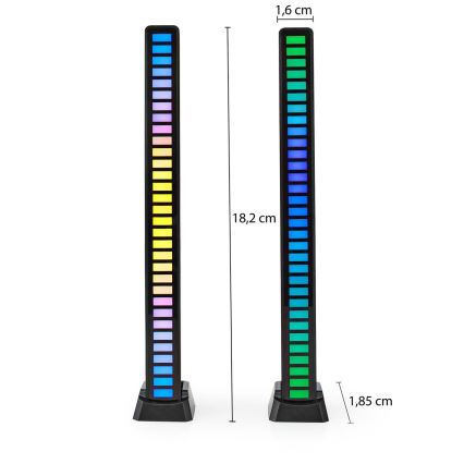 Komplekt 2x LED RGB Laetav laualamp LED/250 mAh