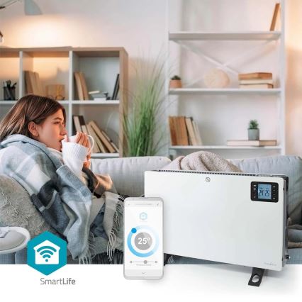 Elektriline soojendi/konvektor 750/1250/2000W/230V Wi-Fi Tuya + kaugjuhtimispult
