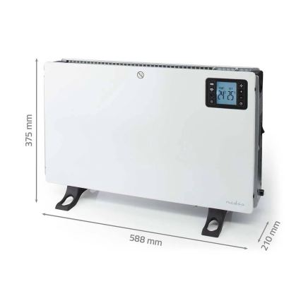 Elektriline soojendi/konvektor 750/1250/2000W/230V Wi-Fi Tuya + kaugjuhtimispult