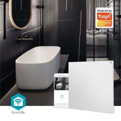 Infrapuna küttepaneel 350W/230V 59,8x62 cm IP44 Wi-Fi Tuya + kaugjuhtimispult