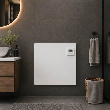 Infrapuna küttepaneel LCD-ekraaniga 425W/230V IP44 valge