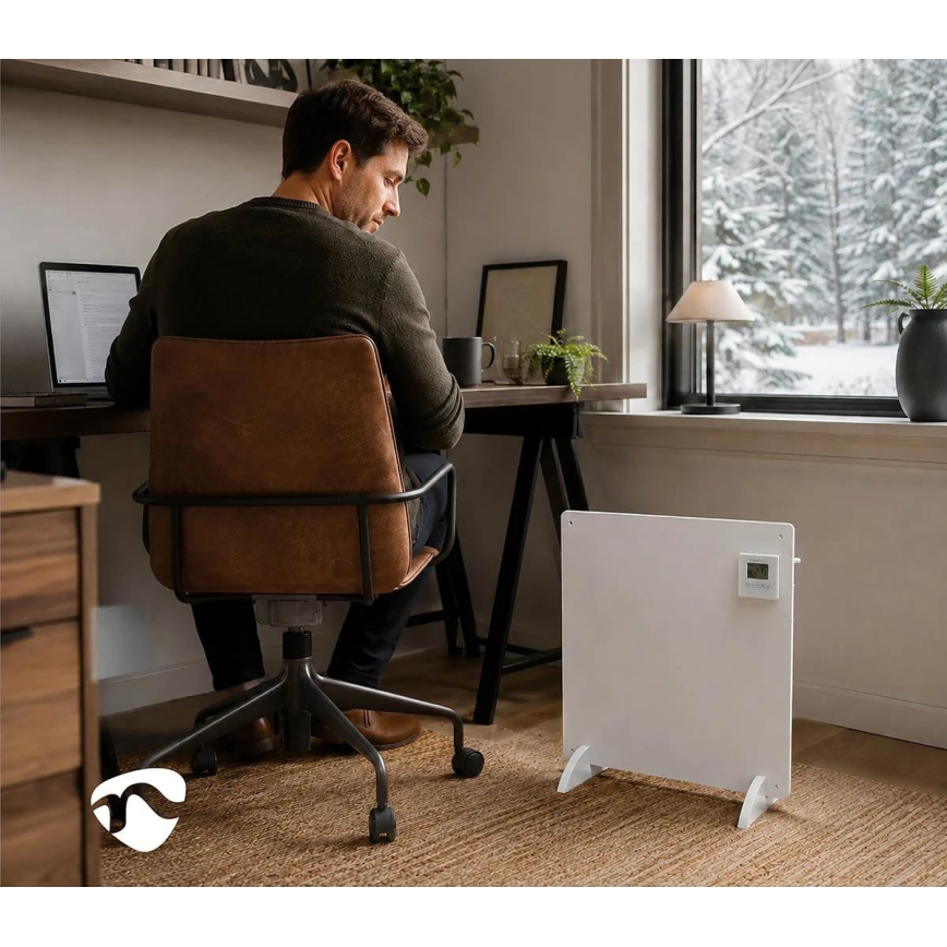 Infrapuna küttepaneel LCD-ekraaniga 425W/230V IP44 valge