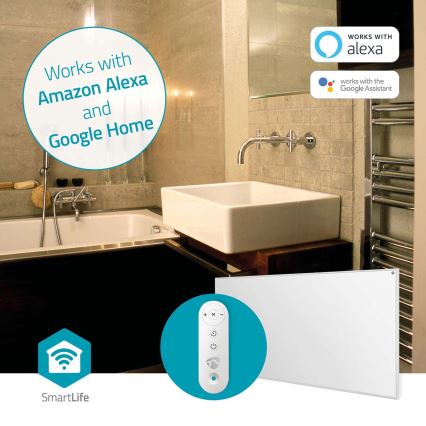 Infrapuna soojuspaneel 700W/230V 120x62 cm IP44 Wi-Fi Tuya + kaugjuhtimispult