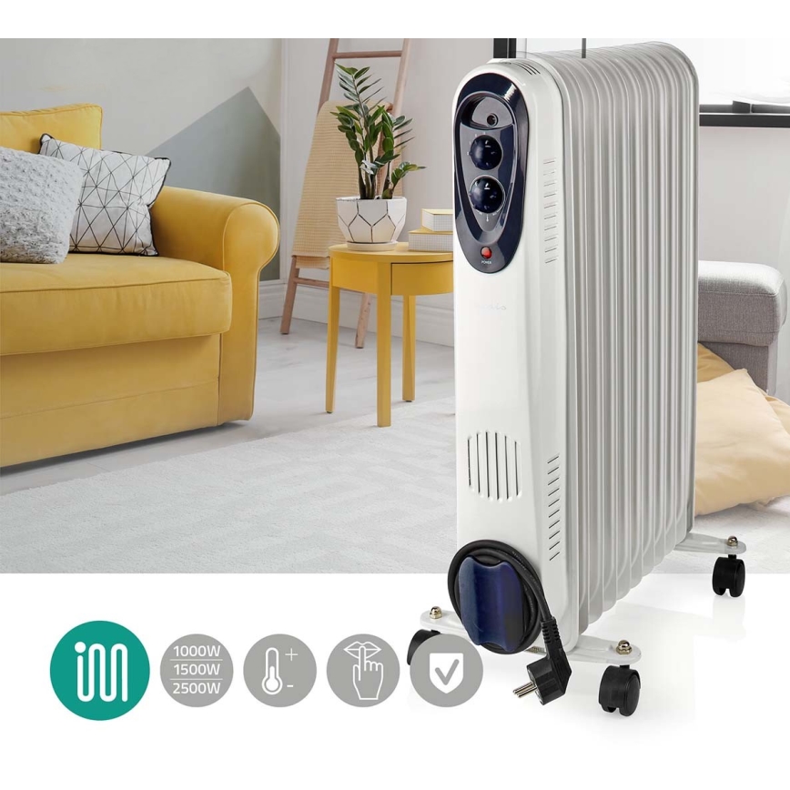 Kaasaskantav õliradiaator 11 ribiga 1000/1500/2500W/230V