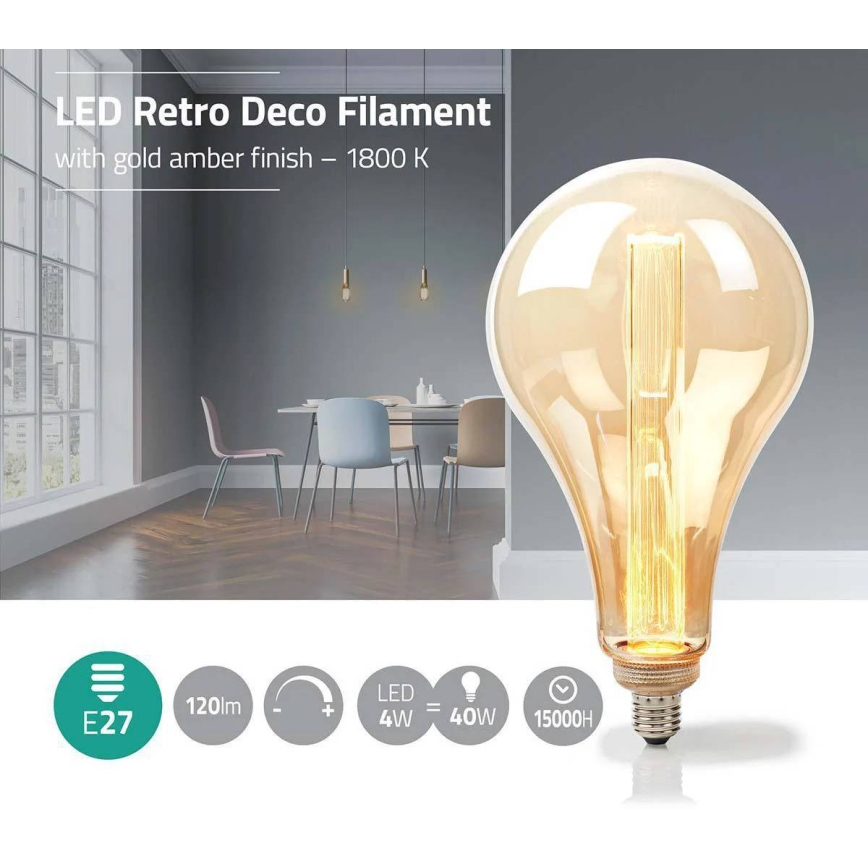 Hämardatav LED-pirn FILAMENT PS165 E27/3,5W/230V 1800K