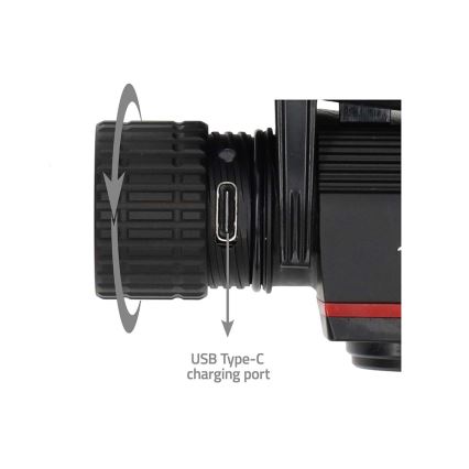 LED hämardatav laetav alumiiniumist pealamp LED/10W/5V 2200 mAh IPX8 must