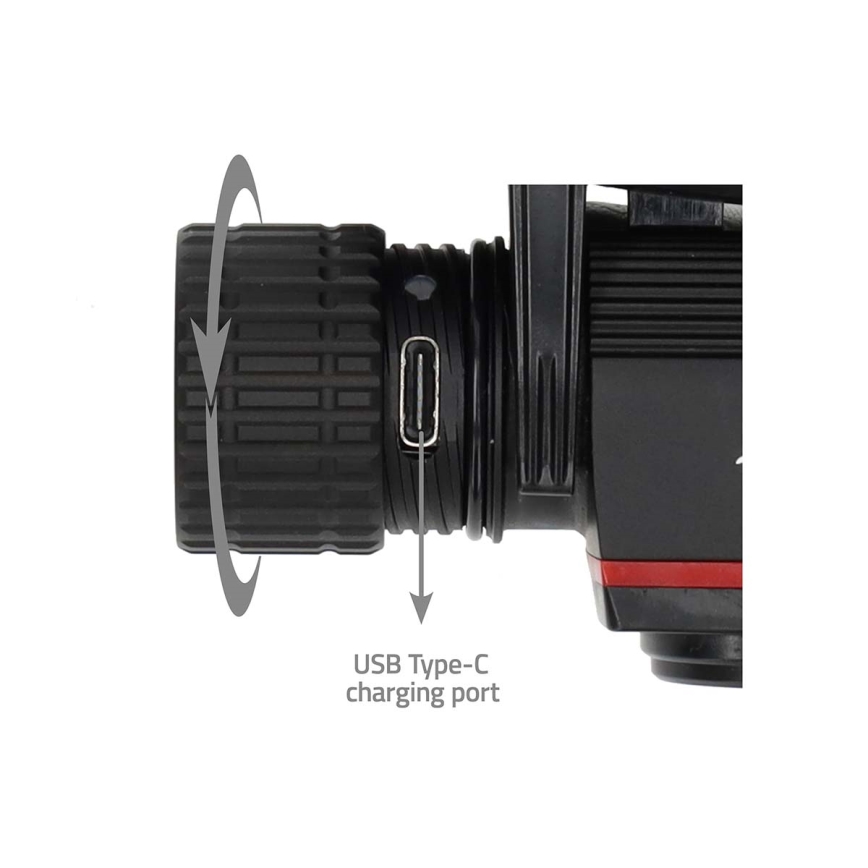 LED hämardatav laetav alumiiniumist pealamp LED/10W/5V 2200 mAh IPX8 must