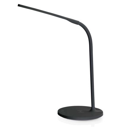 LED Hämardatav puutetundlik paindlik laualamp koos 15W juhtmevaba laadimine Qi LED/5,5W/230V 2700-6500K must