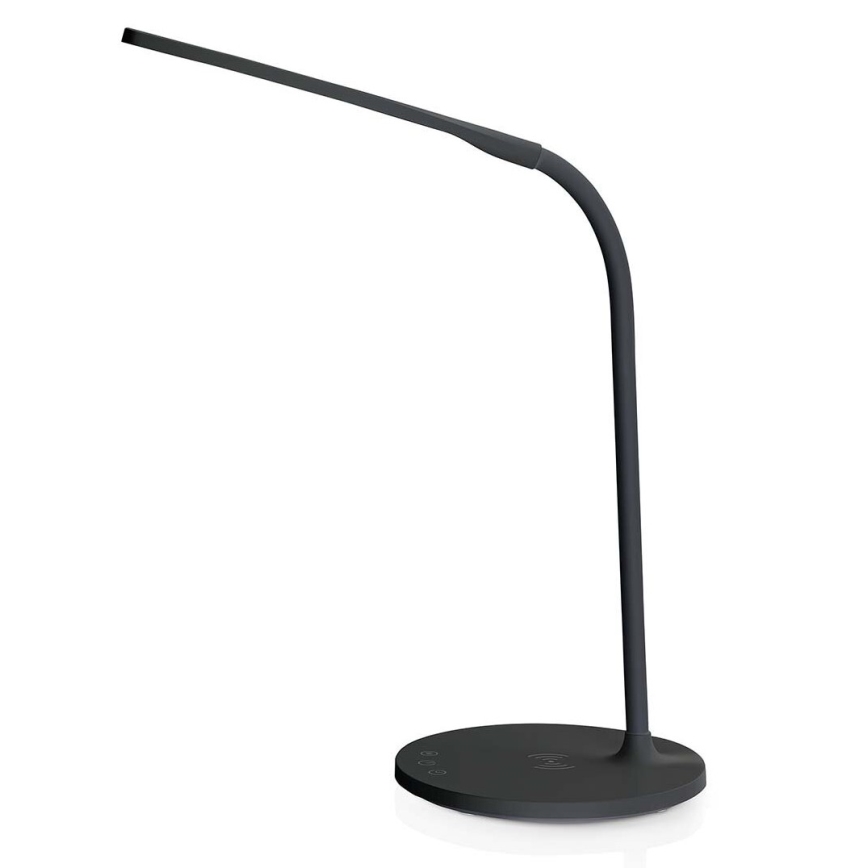 LED Hämardatav puutetundlik paindlik laualamp koos 15W juhtmevaba laadimine Qi LED/5,5W/230V 2700-6500K must