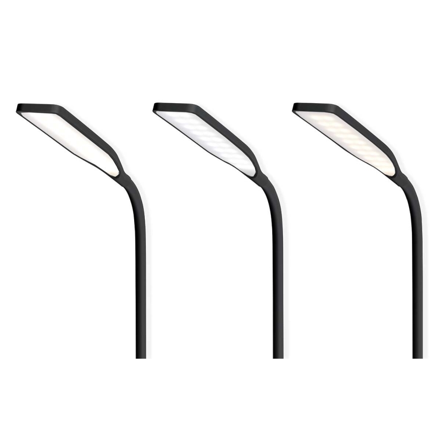 LED Hämardatav puutetundlik paindlik laualamp koos 15W juhtmevaba laadimine Qi LED/5,5W/230V 2700-6500K must