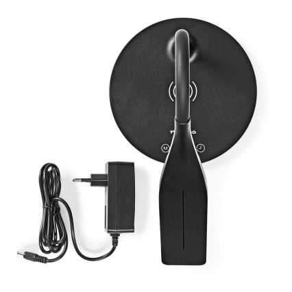 LED Hämardatav puutetundlik paindlik laualamp koos 15W juhtmevaba laadimine Qi LED/5,5W/230V 2700-6500K must