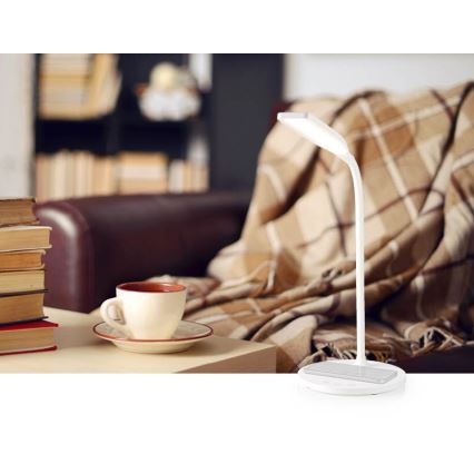 LED Hämardatav puutetundlik paindlik laualamp koos 15W juhtmevaba laadimine Qi LED/5,5W/230V 2700-6500K valge