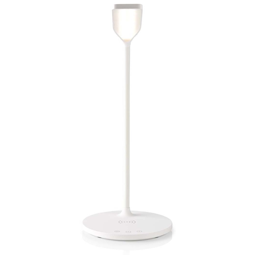 LED Hämardatav puutetundlik paindlik laualamp koos 15W juhtmevaba laadimine Qi LED/5,5W/230V 2700-6500K valge