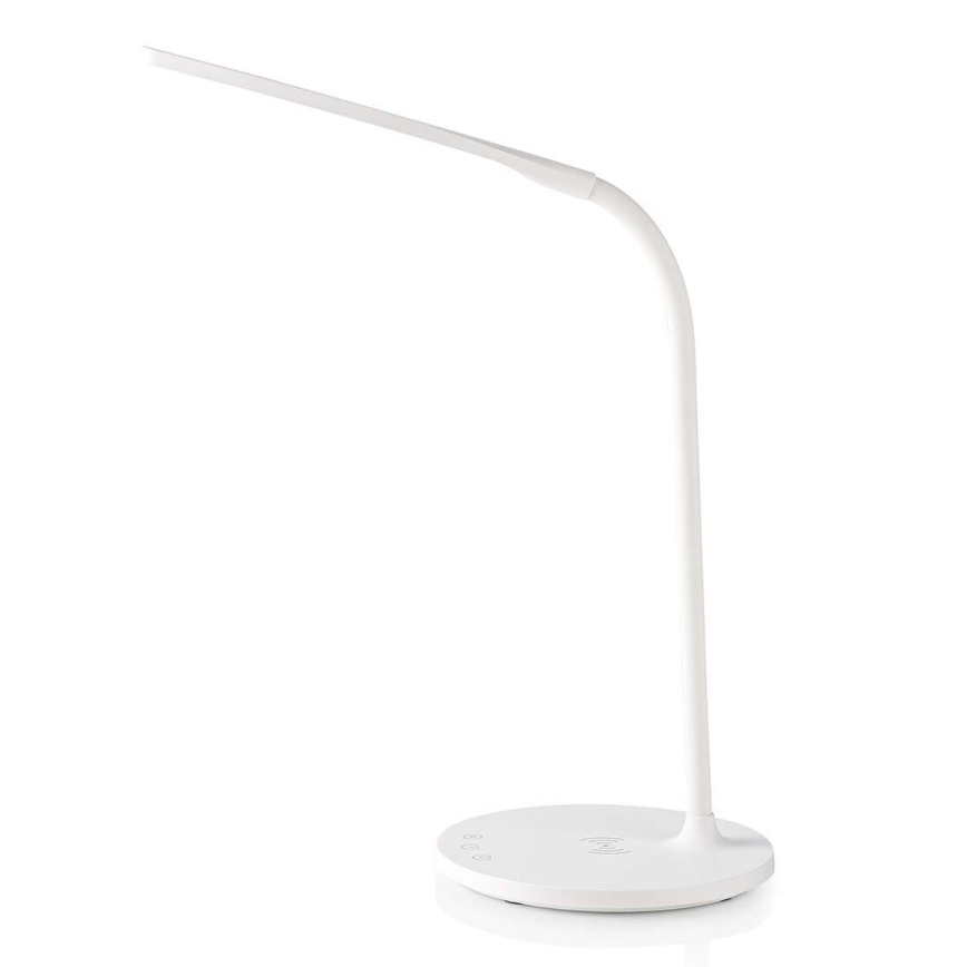 LED Hämardatav puutetundlik paindlik laualamp koos 15W juhtmevaba laadimine Qi LED/5,5W/230V 2700-6500K valge