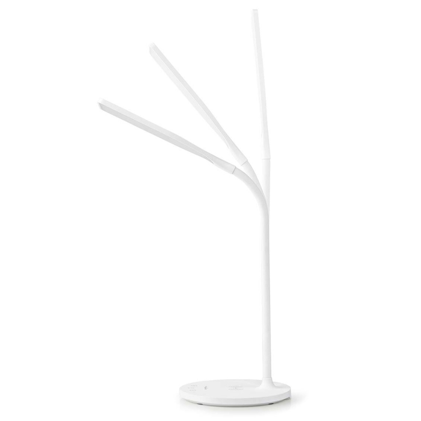 LED Hämardatav puutetundlik paindlik laualamp koos 15W juhtmevaba laadimine Qi LED/5,5W/230V 2700-6500K valge