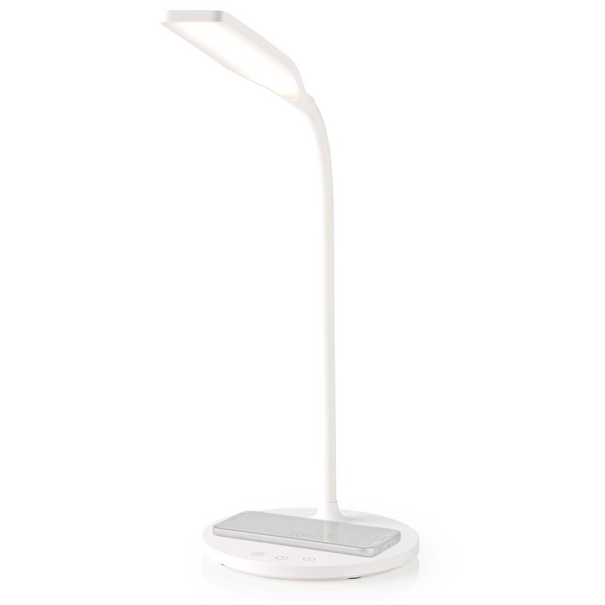 LED Hämardatav puutetundlik paindlik laualamp koos 15W juhtmevaba laadimine Qi LED/5,5W/230V 2700-6500K valge