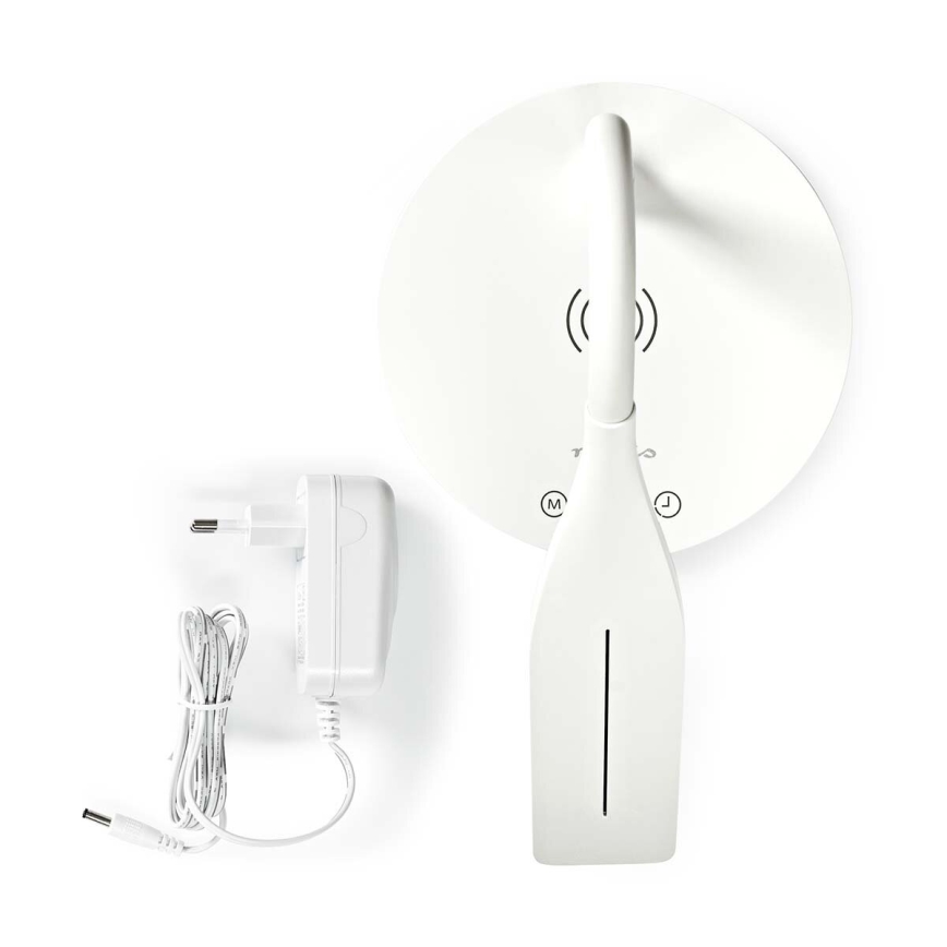 LED Hämardatav puutetundlik paindlik laualamp koos 15W juhtmevaba laadimine Qi LED/5,5W/230V 2700-6500K valge