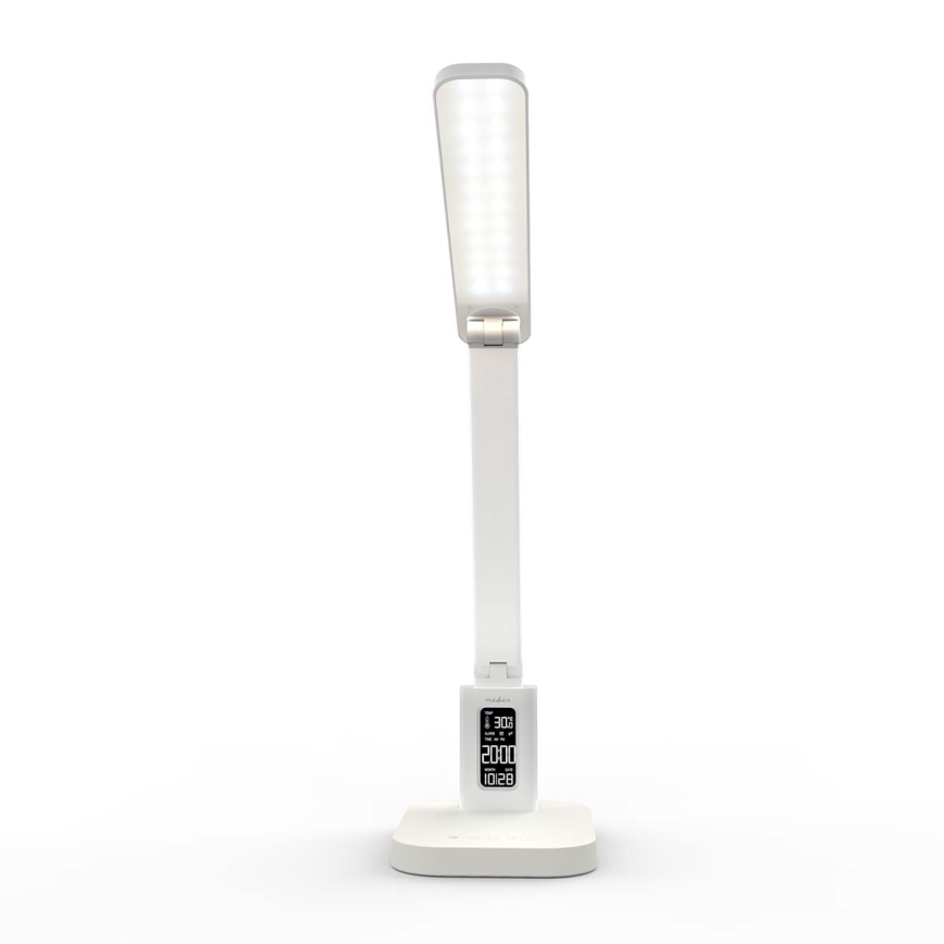 Hämardatav laetav puutetundlik LED-laualamp ekraaniga LED/7,5W/1200 mAh 3000/4000/5700K CRI 90 valge