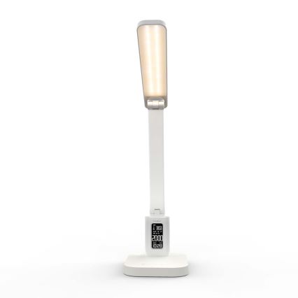 Hämardatav laetav puutetundlik LED-laualamp ekraaniga LED/7,5W/1200 mAh 3000/4000/5700K CRI 90 valge